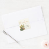 Volgend Hoofdstuk Boho Boek Liefhebber Bloemen Bab Vierkante Sticker (Envelop)