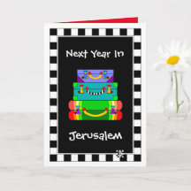 Volgend jaar in Jeruzalem Bagage wenskaart