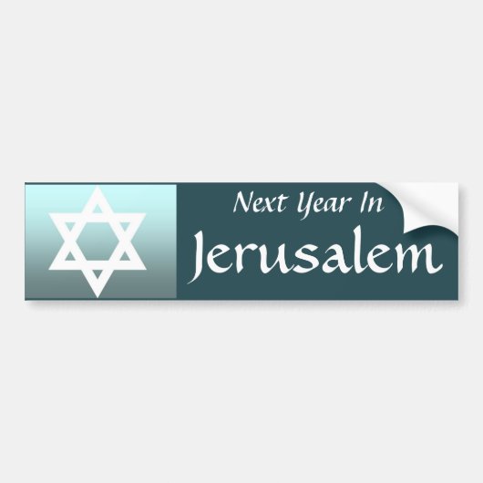 Volgend jaar in Jeruzalem Bumpersticker (Voorkant)