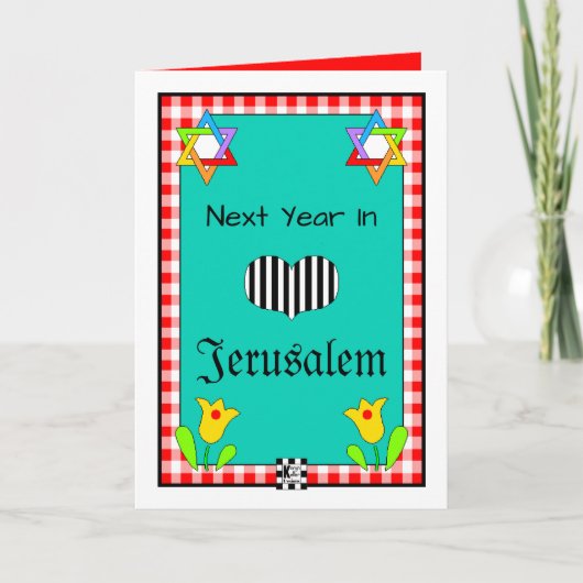 Volgend jaar in Jeruzalem wenskaart Kaart (Voorkant)