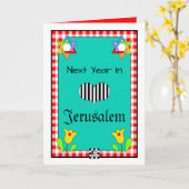 Volgend jaar in Jeruzalem wenskaart Kaart (Gele Bloem)