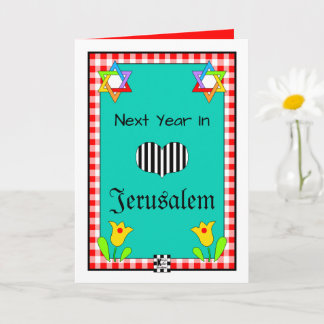 Volgend jaar in Jeruzalem wenskaart Kaart