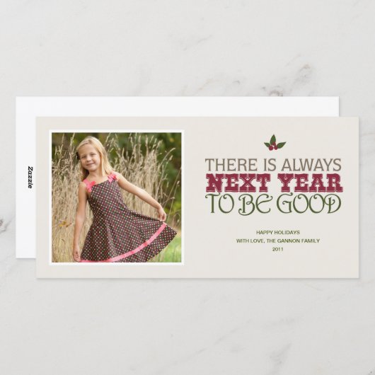 Volgend jaar is er altijd goed - Kerstmis Feestdagenkaart (Voorkant / Achterkant)