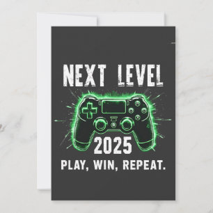 Volgend Niveau 2025 Spelen Winnen Herhalen Grappig Bedankkaart