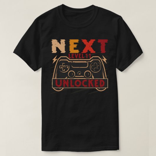 Volgend niveau ontgrendeld t-shirt (Design voorkant)
