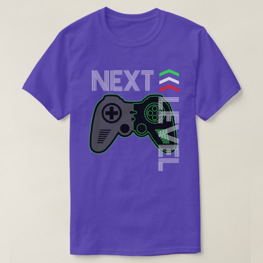 Volgend Niveau Videospel Neon Groene Controller T-shirt (Design voorkant)