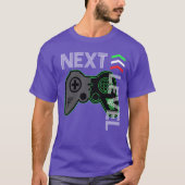 Volgend Niveau Videospel Neon Groene Controller T-shirt (Voorkant)