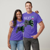 Volgend Niveau Videospel Neon Groene Controller T-shirt (Unisex)
