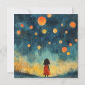 Volgend op de Glow Wishes: Take Flight Notecard Feestdagenkaart (Voorkant)