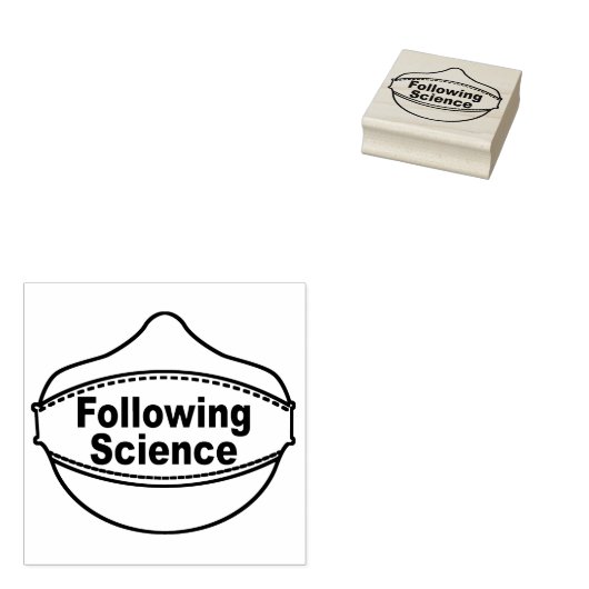 Volgend Science Mask 2x2" rubberen stempel (Gestempeld)