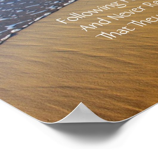 Volgend voetstappen Modern Haiku Poster (Hoek)