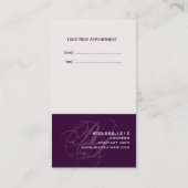 Volgende Afspraakkaarten, monogram visitekaartjes Afsprakenkaartje (Achterkant)