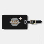 volgende avonturen per vliegtuig, reizen Monogramm Bagagelabel (Voorkant horizontaal)