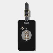 volgende avonturen per vliegtuig, reizen Monogramm Bagagelabel (Voorkant verticaal)
