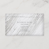 Volgende benoeming Circle Kraft Silver White Wood Afsprakenkaartje (Achterkant)