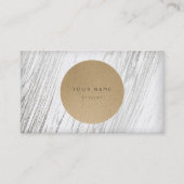 Volgende benoeming Circle Kraft Silver White Wood Afsprakenkaartje (Voorkant)