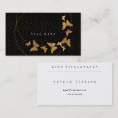 Volgende Benoeming Golden Confetti Butterfly Vip Afsprakenkaartje (Voorkant / Achterkant)