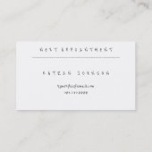 Volgende Benoeming Golden Confetti Butterfly Vip Afsprakenkaartje (Achterkant)