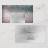 Volgende Benoeming Roos Gold Abstract Ocean Painti Afsprakenkaartje (Voorkant / Achterkant)