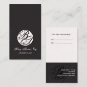 Volgende Benoemingskaarten, monogram DIY kleur Afsprakenkaartje (Voorkant / Achterkant)