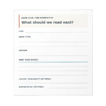 Volgende Boek Nominatie voor Boekclubs