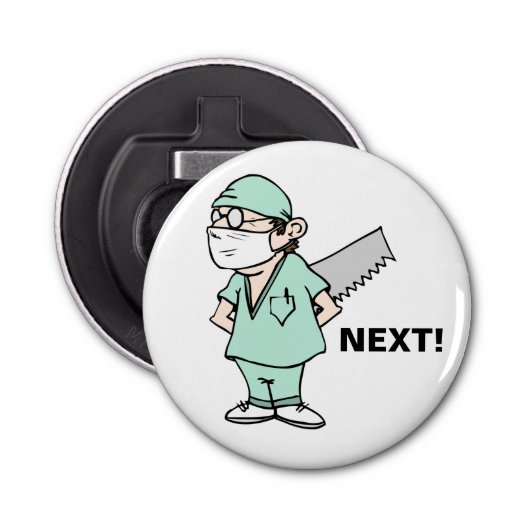 Volgende! Button Flesopener (Voorkant)