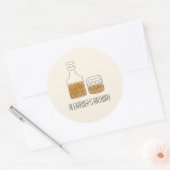 Volgende Celebration Whiskey Wishes Verjaardagsfee Ronde Sticker (Envelop)