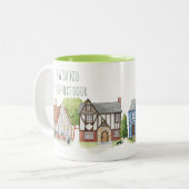 Volgende deur tweekleurige koffiemok (Voorkant links)