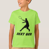 Volgende Gen forehand tennisspeler t shirt voor ki (Voorkant)