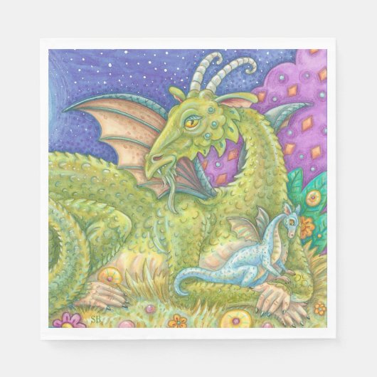 Volgende generatie Baby Dragon Fantasy PAPER NAPKI Servetten (Voorkant)