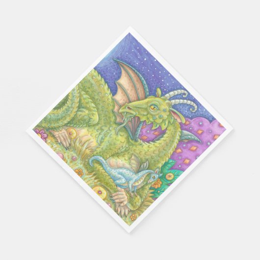 Volgende generatie Baby Dragon Fantasy PAPER NAPKI Servetten (Hoek)