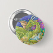 Volgende generatie Blue Baby Dragon Button Fantasy (Voorkant /achterkant)