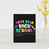 Volgende halte middelbare school afstudeerplechtig kaart (Gele Bloem)