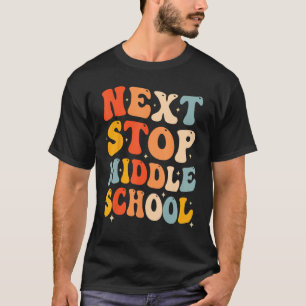 Volgende halte middelbare school basisschool afges t-shirt