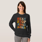 Volgende halte Middelbare school Basisschool Afstu T-shirt (Voorkant volledig)
