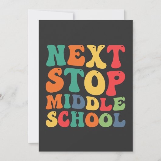 Volgende halte middelbare school grappig groovy Af Kaart (Voorkant)