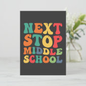 Volgende halte middelbare school grappig groovy Af Kaart (Staand voorkant)