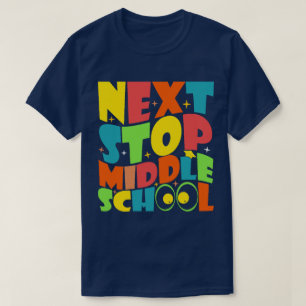 Volgende halte middelbare school grappige gezegden t-shirt