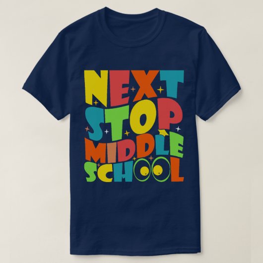 Volgende halte middelbare school grappige gezegden t-shirt (Design voorkant)