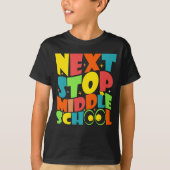 Volgende halte middelbare school grappige gezegden t-shirt (Voorkant)