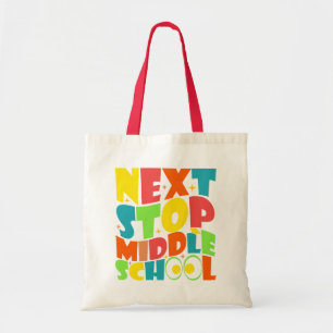 Volgende halte middelbare school grappige gezegden tote bag