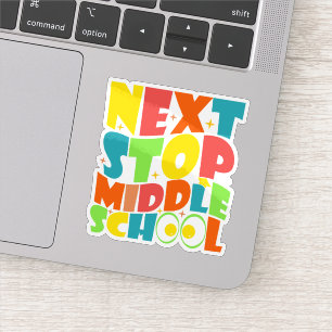 Volgende halte middelbare school Grappige spreuken Sticker