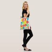 Volgende halte middelbare school grappige uitsprak tote bag (Op model)