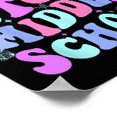 Volgende halte middelbare school groovy basisschoo poster (Hoek)