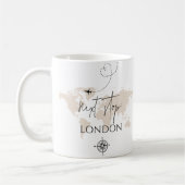 Volgende halte stad/land Wanderlust Wereldkaart Koffiemok (Links)