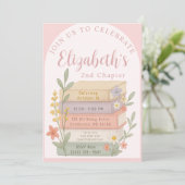 Volgende hoofdstuk Boek Thema Verjaardag Uitnodigi Kaart (Staand voorkant)