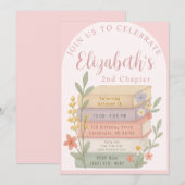 Volgende hoofdstuk Boek Thema Verjaardag Uitnodigi Kaart (Voorkant / Achterkant)