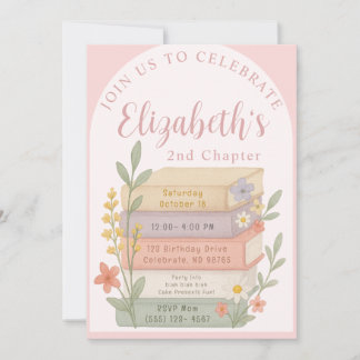 Volgende hoofdstuk Boek Thema Verjaardag Uitnodigi Kaart