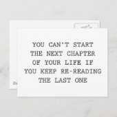 Volgende hoofdstuk van je leven briefkaart (Voorkant / Achterkant)