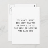 Volgende hoofdstuk van je leven briefkaart (Voorkant / Achterkant)